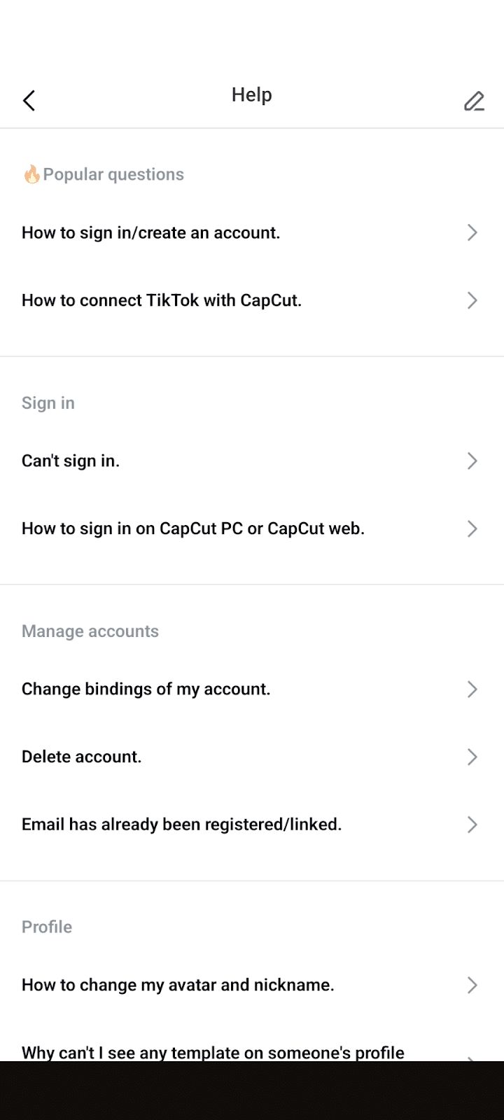 CapCut help
