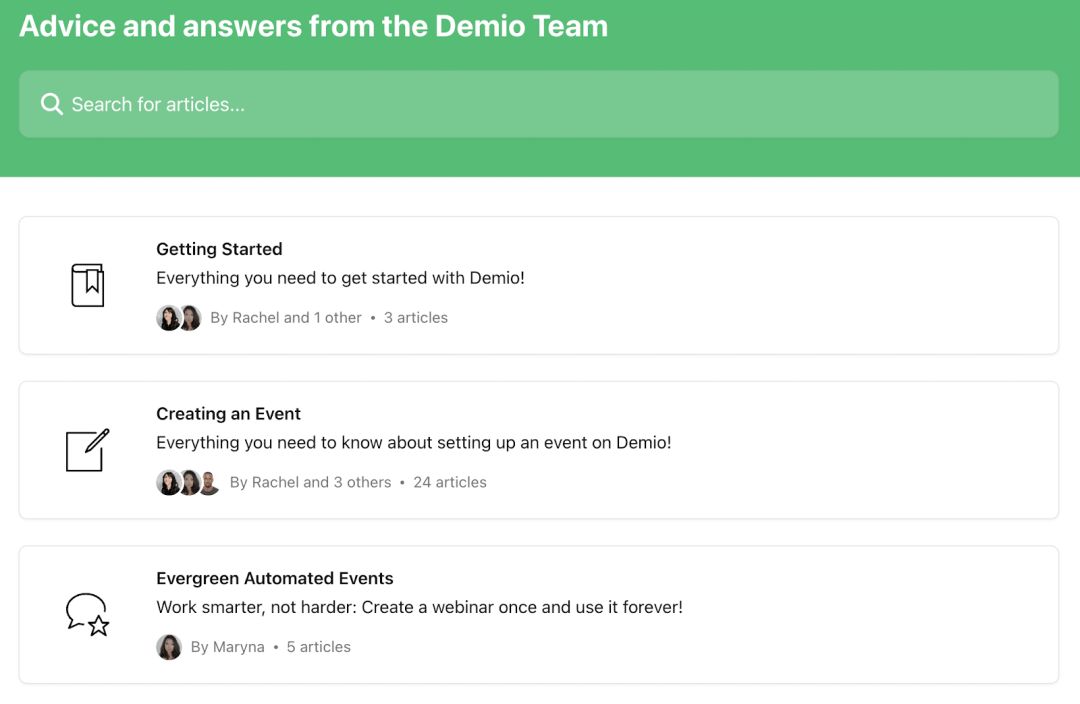 Demio customer support