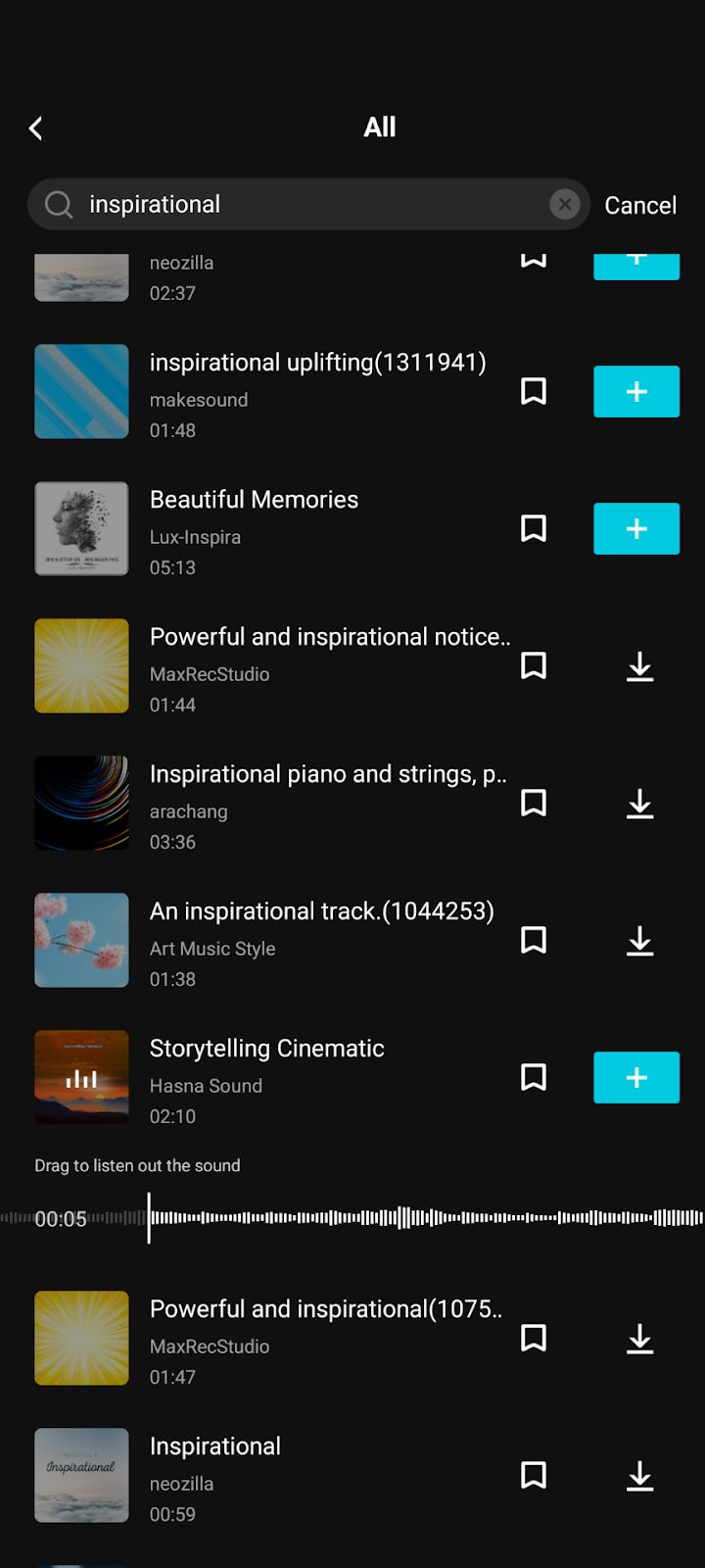 CapCut libraries