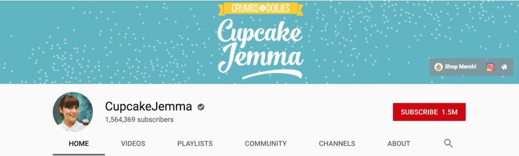cupcake jemma youtube banner