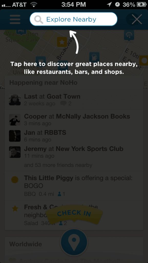 Foursquare coachmarks