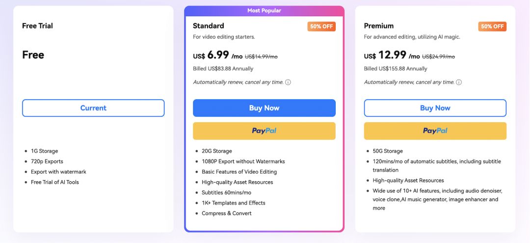 media.io pricing