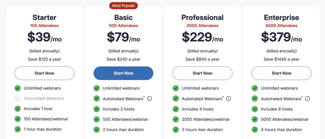 Webinar Jam Pricing
