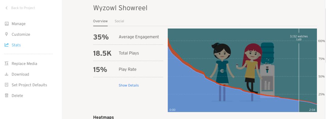 Wistia video stats
