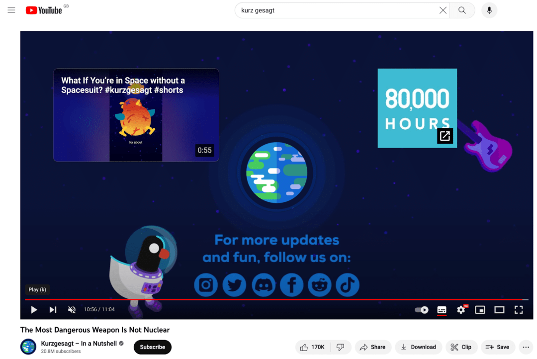 YouTube end screen templates